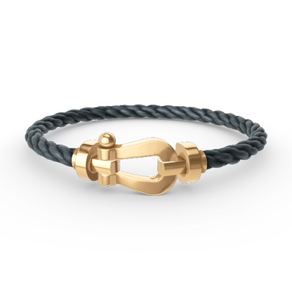 [⭐Clover Jewelry]FORCE LARGE HORSESHOE NO DIAMOND BRACELET GOLD