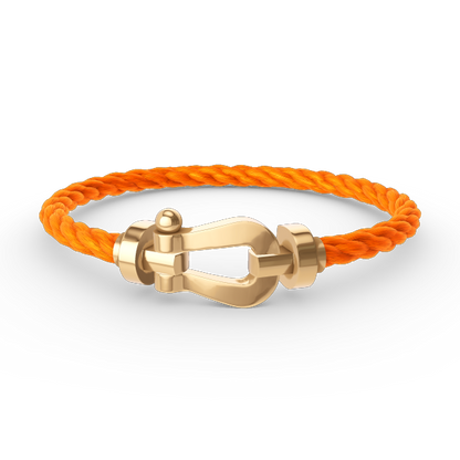 [⭐Clover Jewelry]FORCE LARGE HORSESHOE NO DIAMOND BRACELET GOLD