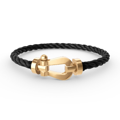 [⭐Clover Jewelry]FORCE LARGE HORSESHOE NO DIAMOND BRACELET GOLD