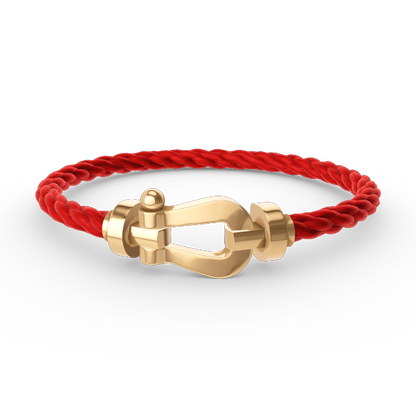 [⭐Clover Jewelry]FORCE LARGE HORSESHOE NO DIAMOND BRACELET GOLD