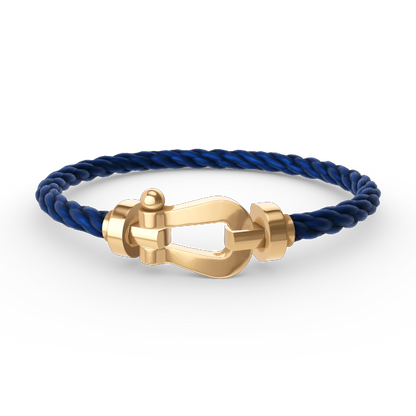 [⭐Clover Jewelry]FORCE LARGE HORSESHOE NO DIAMOND BRACELET GOLD