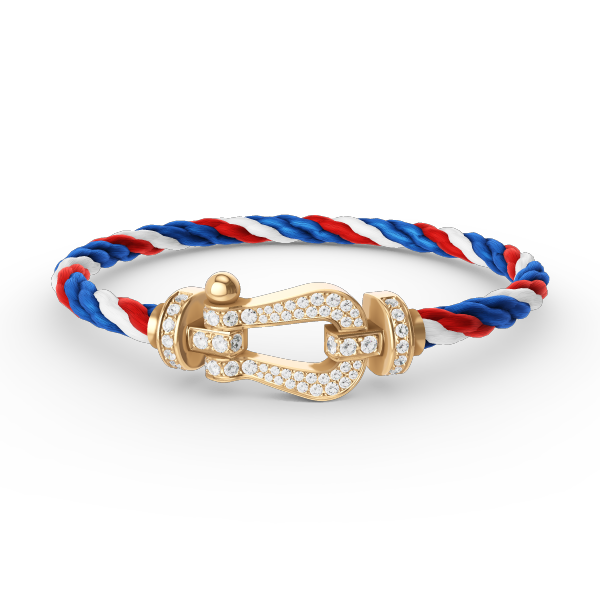 [⭐Clover Jewelry]FORCE LARGE HORSESHOE FULL DIAMOND BRACELET GOLD