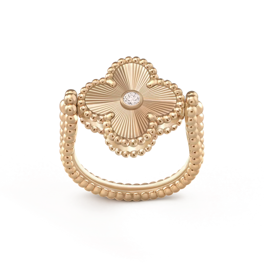 [⭐Clover Jewelry]CLOVER RIVERSIBLE ROSE GOLD RING
