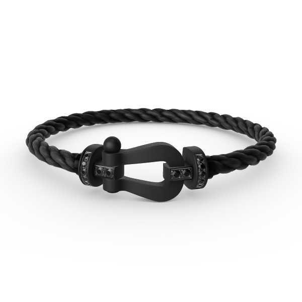 [⭐Clover Jewelry]FORCE LARGE SERIES HORSESHOE BLACK SAMURAI BRACELET