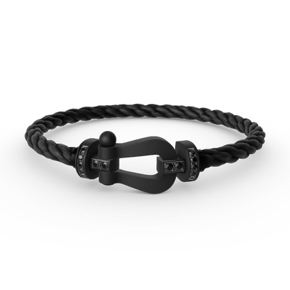 [⭐Clover Jewelry]FORCE LARGE SERIES HORSESHOE BLACK SAMURAI BRACELET