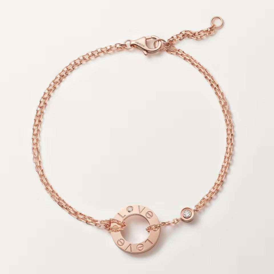 [⭐Clover Jewelry]LOVE BRACELET 2 DIAMOND