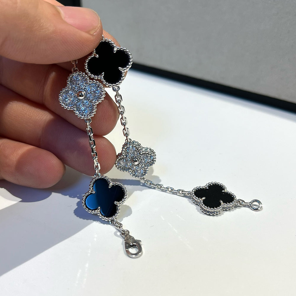 [⭐Clover Jewelry] CLOVER 5 MOTIF ONYXS BRACELET COLLECTION