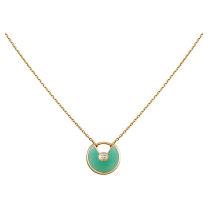 [⭐Clover Jewelry]AMULETTE GOLD MALACHITE NECKLACE