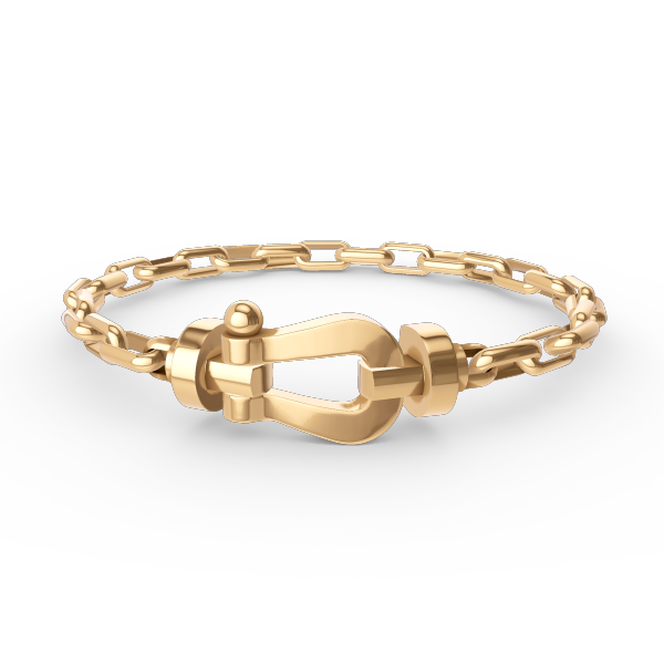 [⭐Clover Jewelry]FORCE LARGE HORSESHOE CLASP  METAL BRACELET