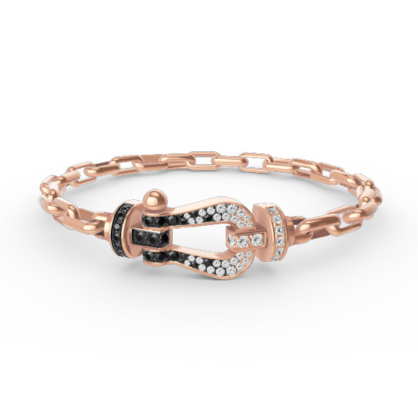 [⭐Clover Jewelry]FORCE LARGE HORSESHOE CLASP  METAL BRACELET