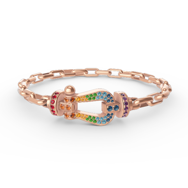 [⭐Clover Jewelry]FORCE LARGE HORSESHOE CLASP  METAL BRACELET