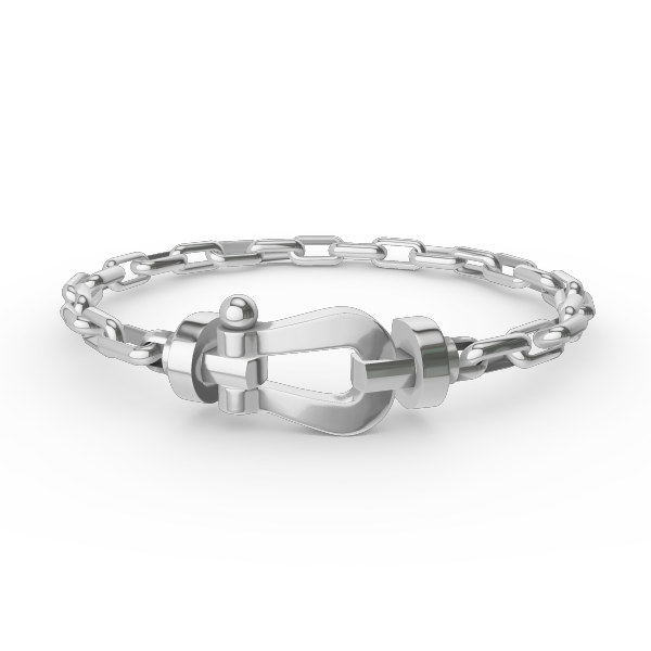 [⭐Clover Jewelry]FORCE LARGE HORSESHOE CLASP  METAL BRACELET