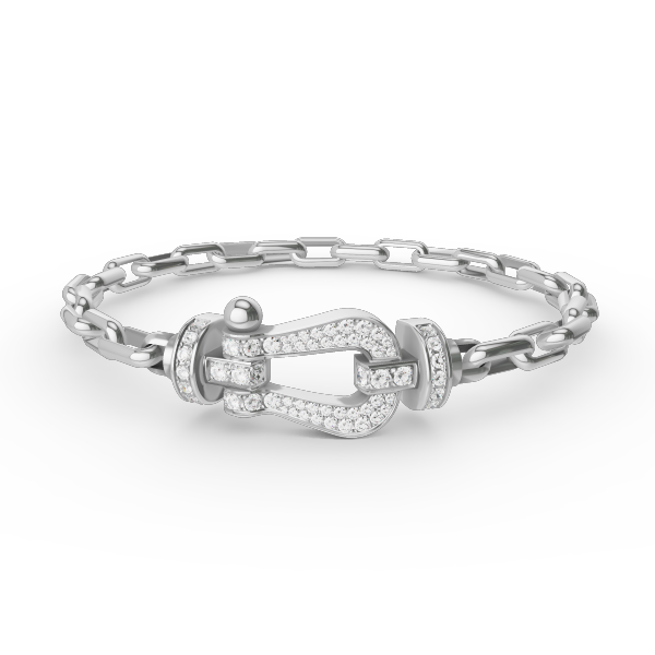 [⭐Clover Jewelry]FORCE LARGE HORSESHOE CLASP  METAL BRACELET