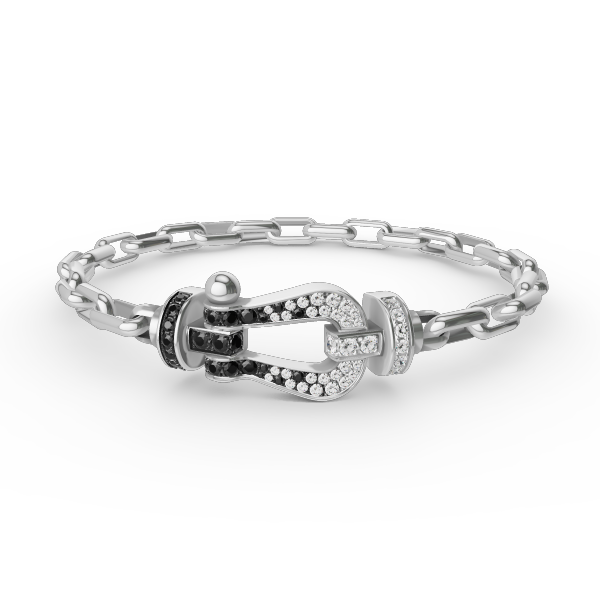 [⭐Clover Jewelry]FORCE LARGE HORSESHOE CLASP  METAL BRACELET