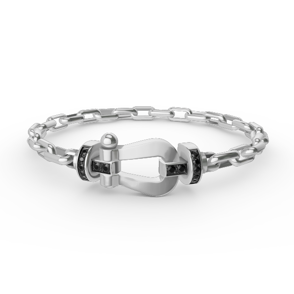 [⭐Clover Jewelry]FORCE LARGE HORSESHOE CLASP  METAL BRACELET