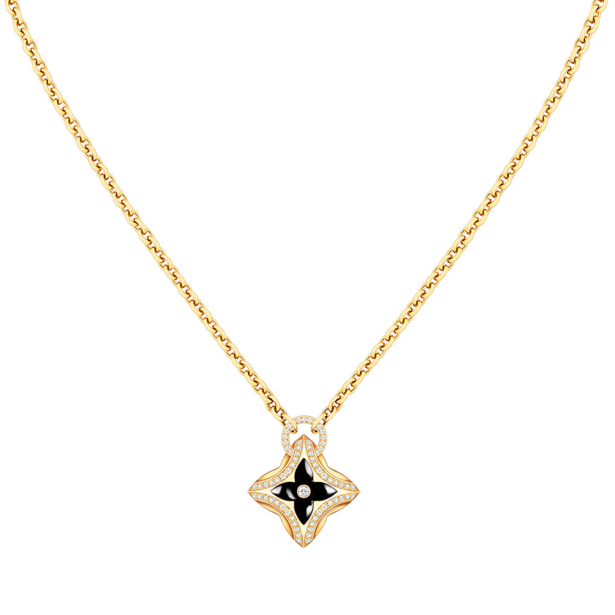 [⭐Clover Jewelry]STAR PEDANT PINK GOLD DIAMOND NECKLACE