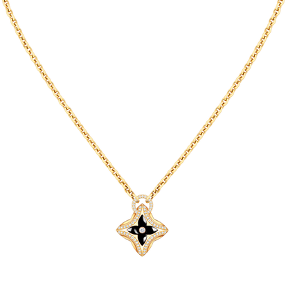 [⭐Clover Jewelry]STAR PEDANT PINK GOLD DIAMOND NECKLACE