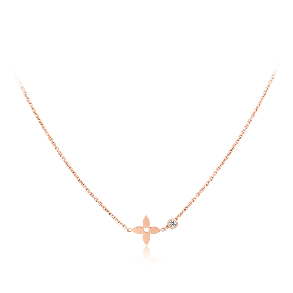 [⭐Clover Jewelry]BLOSSOM PENDANT PINK GOLD AND DIAMOND