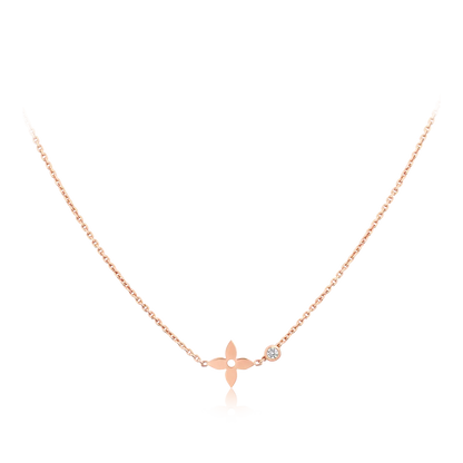[⭐Clover Jewelry]BLOSSOM PENDANT PINK GOLD AND DIAMOND