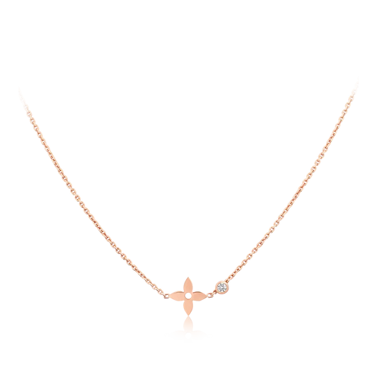 [⭐Clover Jewelry]BLOSSOM PENDANT PINK GOLD AND DIAMOND