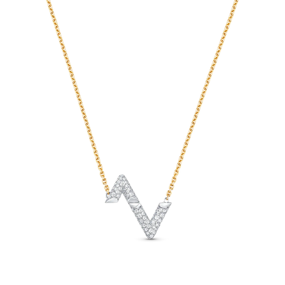 [⭐Clover Jewelry]VOLT SILVER DIAMOND PEDANT NECKLACE