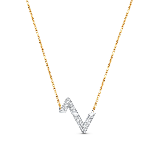 [⭐Clover Jewelry]VOLT SILVER DIAMOND PEDANT NECKLACE