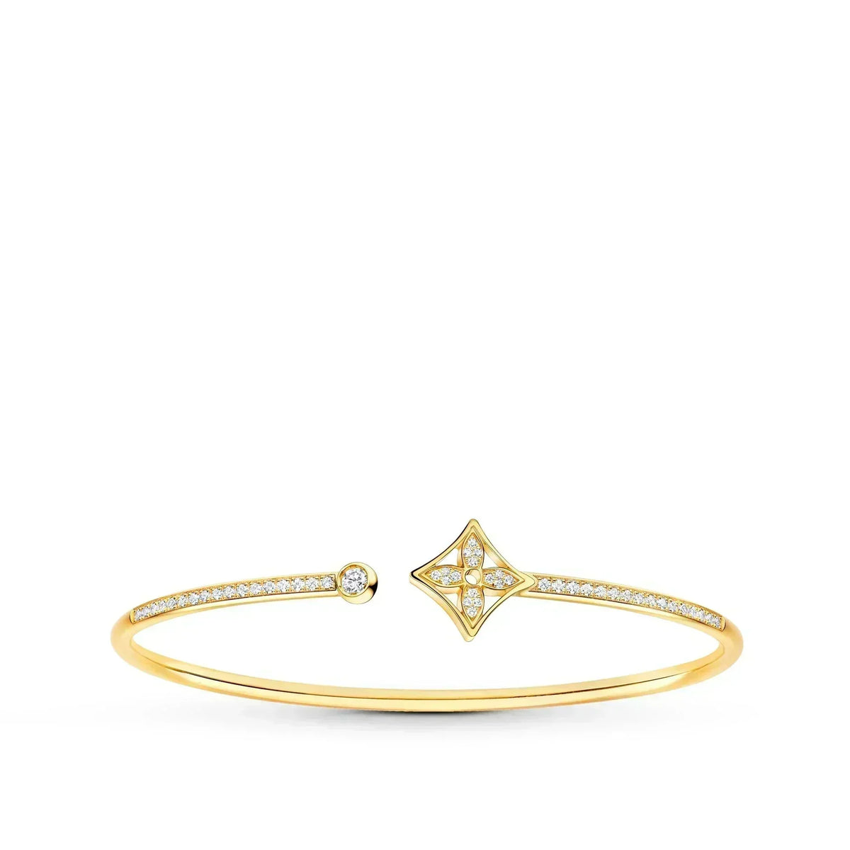 [⭐Clover Jewelry]IDYLLE GOLD OPEN BRACELET DIAMOND PAVED