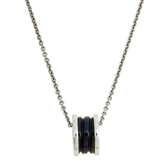 [⭐Clover Jewelry]ZERO 1 BLACK CERAMIC SILVER NECKLACE