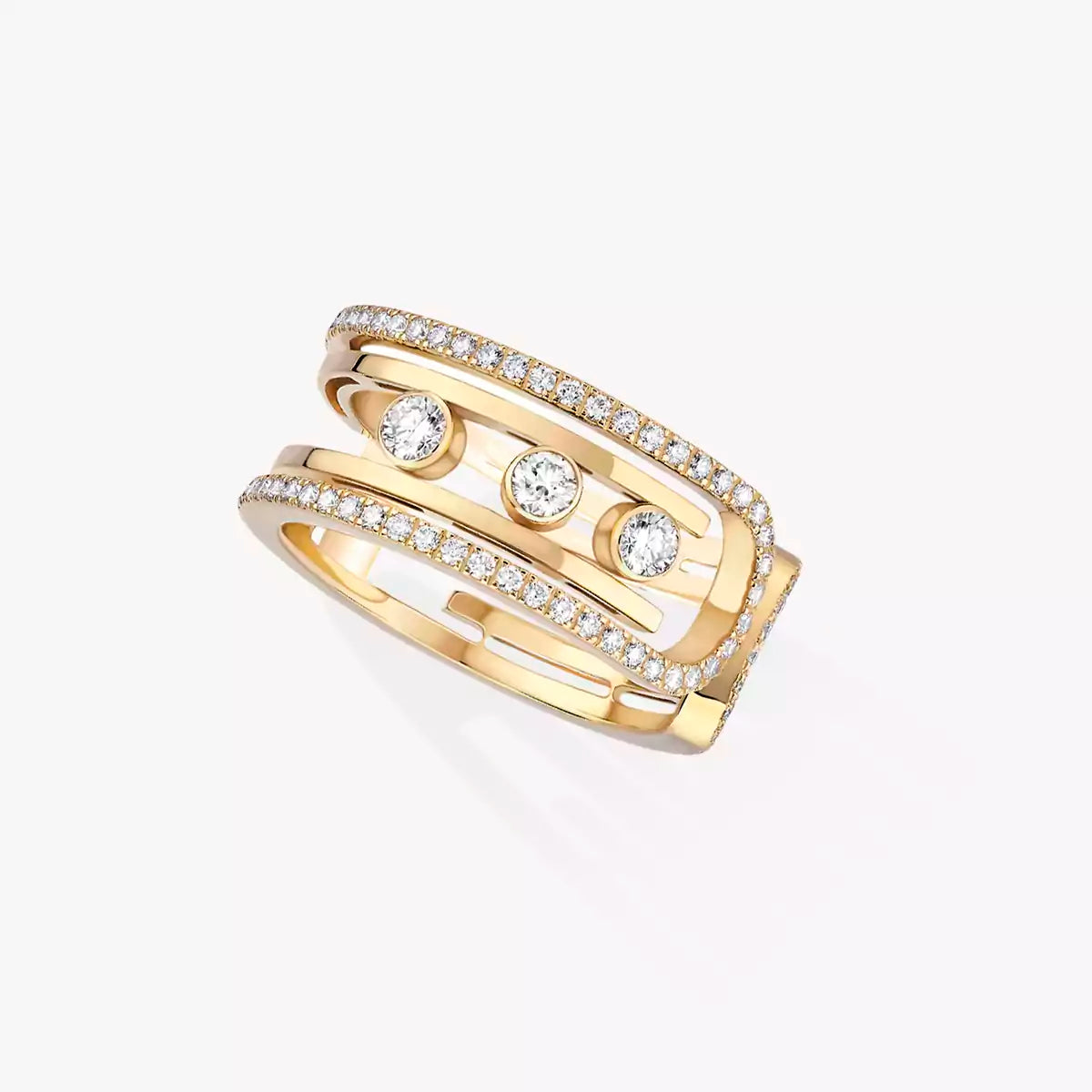 [⭐Clover Jewelry]Move 10th Diamond Ring in Gold