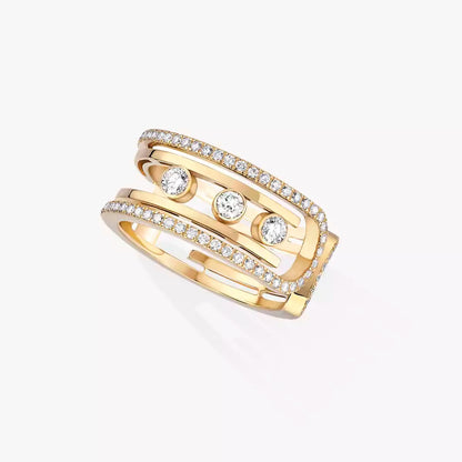 [⭐Clover Jewelry]Move 10th Diamond Ring in Gold
