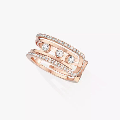 [⭐Clover Jewelry]Move 10th Diamond Ring in Gold