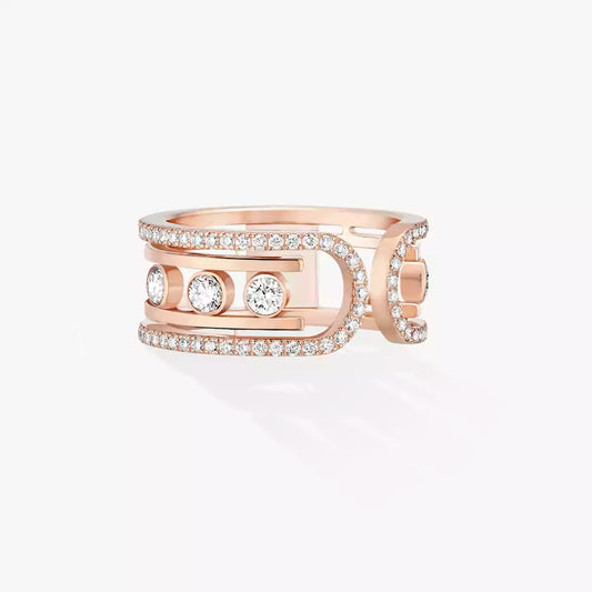 [⭐Clover Jewelry]Move 10th Diamond Ring in Gold