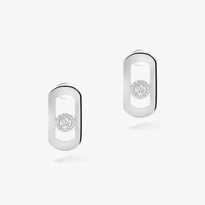 [⭐Clover Jewelry]So Move Diamond Earrings in Yellow Gold