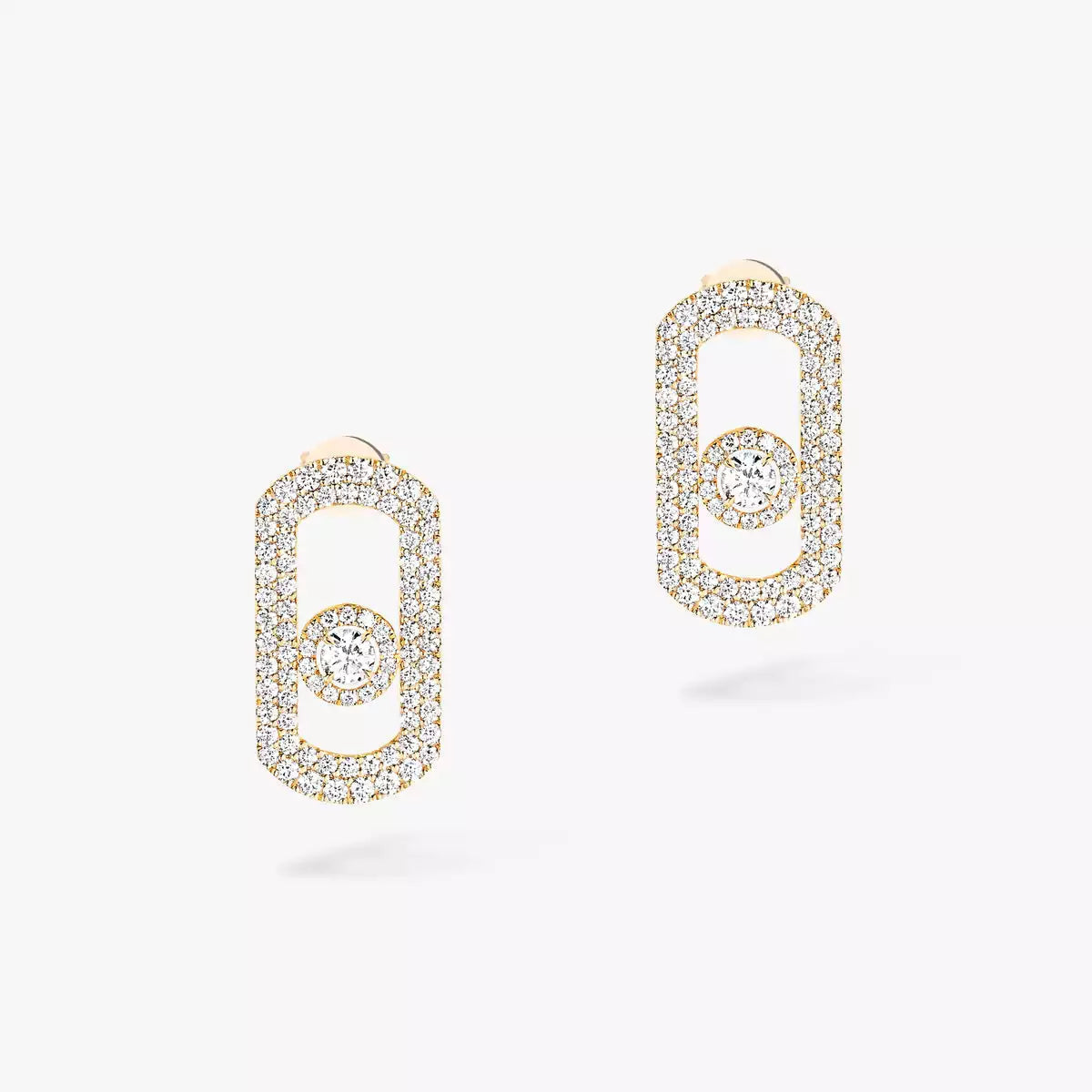 [⭐Clover Jewelry]So Move Pave_-Set Diamond Earrings in Silver
