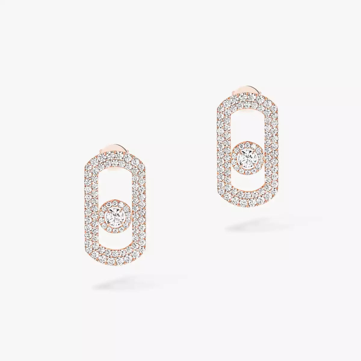[⭐Clover Jewelry]So Move Pave_-Set Diamond Earrings in Silver