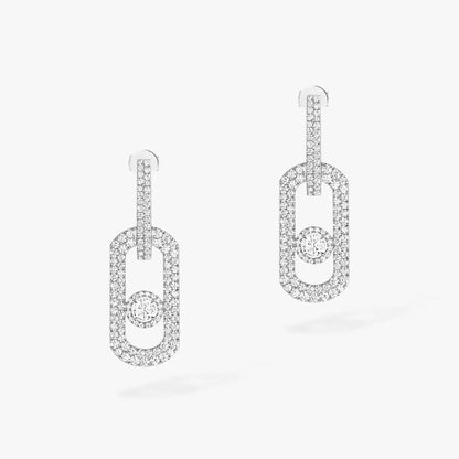 [⭐Clover Jewelry]So Move XL Pave_-Set Diamond Pendant Earrings