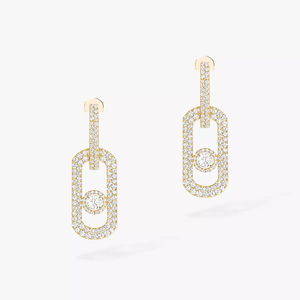 [⭐Clover Jewelry]So Move XL Pave_-Set Diamond Pendant Earrings