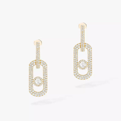 [⭐Clover Jewelry]So Move XL Pave_-Set Diamond Pendant Earrings
