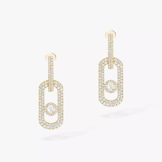 [⭐Clover Jewelry]So Move XL Pave_-Set Diamond Pendant Earrings