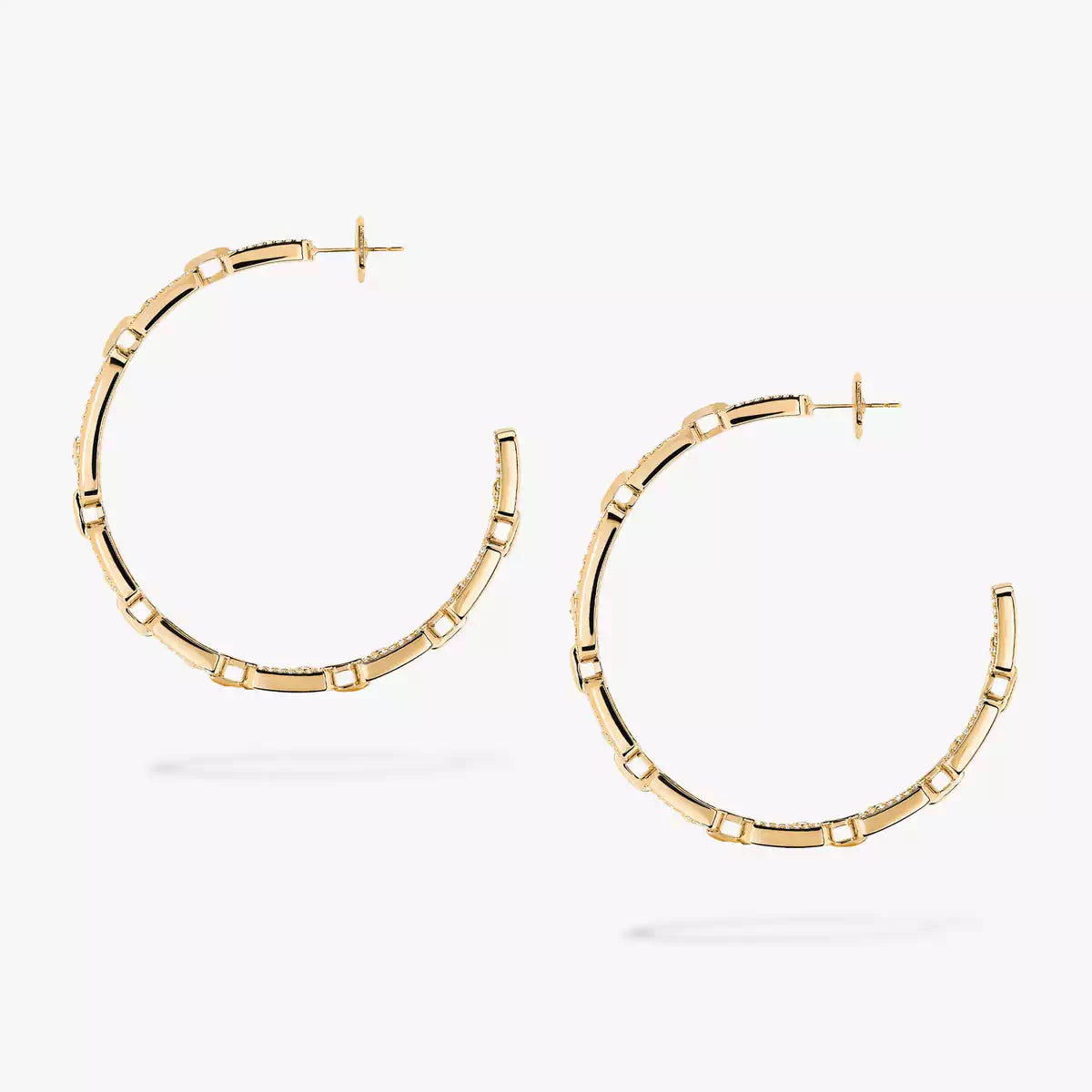 [[⭐Clover Jewelry]Move Link Diamond Hoop Earrings