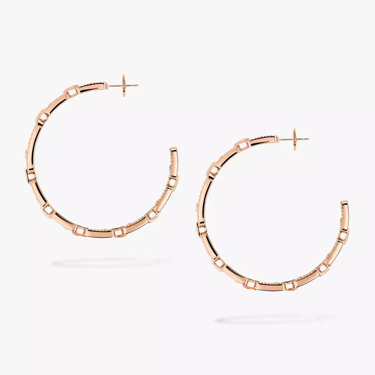 [[⭐Clover Jewelry]Move Link Diamond Hoop Earrings