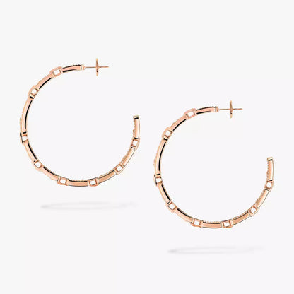 [[⭐Clover Jewelry]Move Link Diamond Hoop Earrings