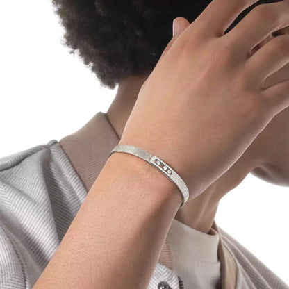 [⭐Clover Jewelry]Move Noa Ciselé half pavé bangle
