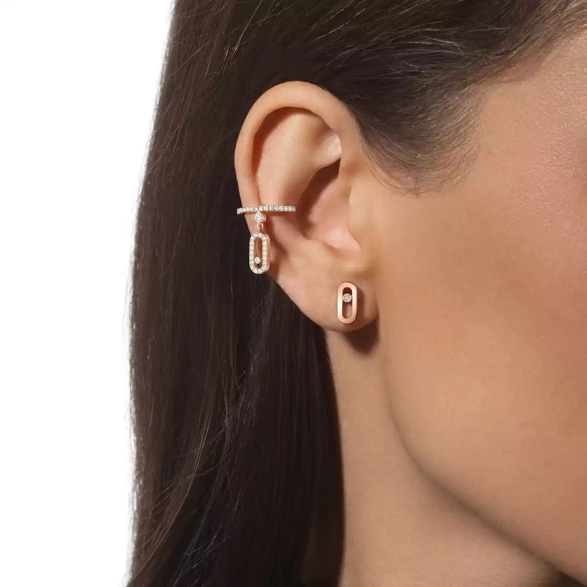 [⭐Clover Jewelry]Move Uno Diamond Stud Earrings