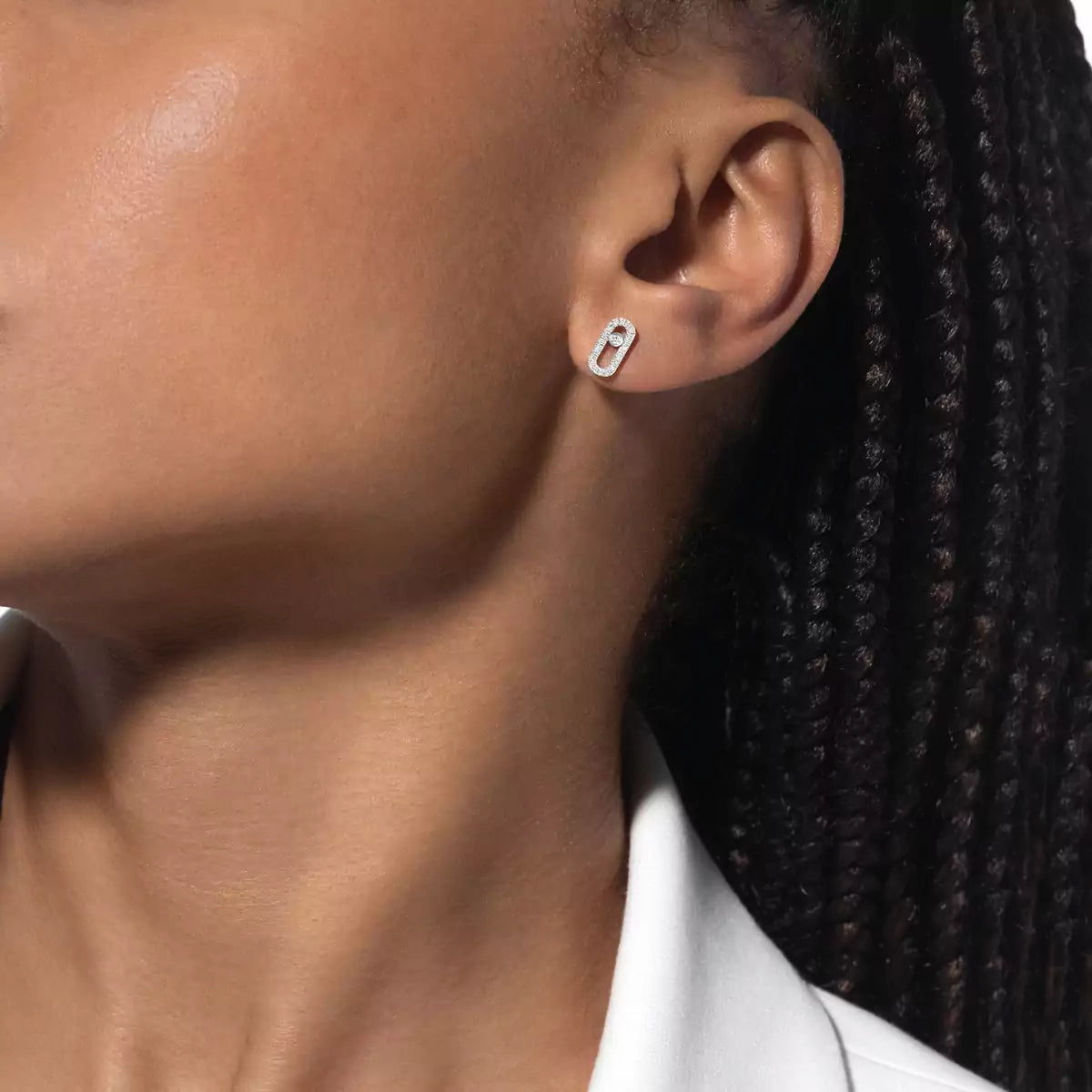[⭐Clover Jewelry]Move Uno Diamond Earrings
