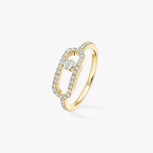[⭐Clover Jewelry]Move Uno Diamond Ring in Gold