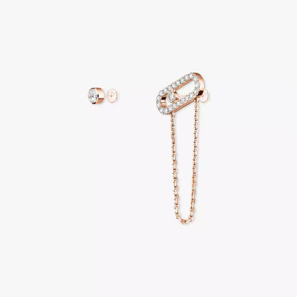 [⭐Clover Jewelry]Move Uno Diamond Earrings