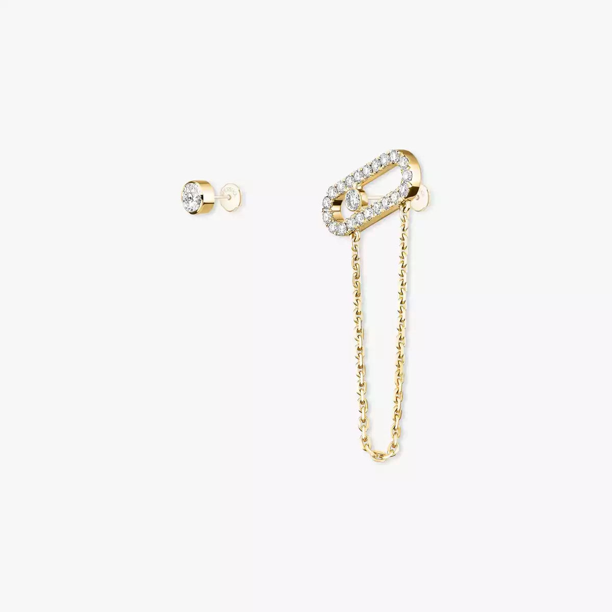 [⭐Clover Jewelry]Move Uno Diamond Earrings