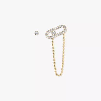 [⭐Clover Jewelry]Move Uno Diamond Earrings