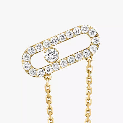[⭐Clover Jewelry]Move Uno Diamond Earrings